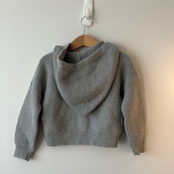 Gray Knit Kids Hoodie - Picture 2 of 2